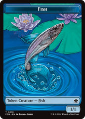Faerie // Fish Doubled-Sided Token [Foundations Tokens] | Deep Dive Games St. Marys