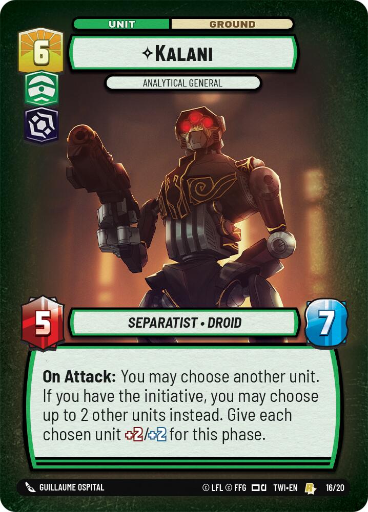 Kalani - Analytical General (16/20) [Twilight of the Republic: Weekly Play] | Deep Dive Games St. Marys