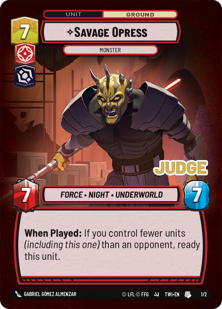 Savage Opress - Monster (1/2) (1/2) [Judge Promos] | Deep Dive Games St. Marys