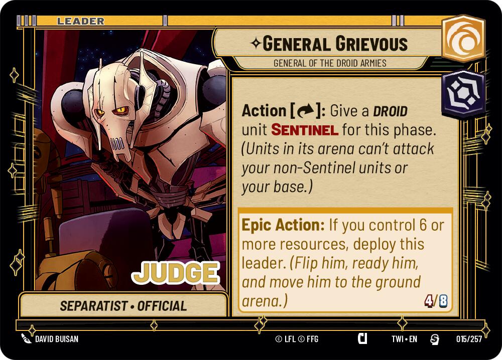 General Grievous - General of the Droid Armies (002/002) (Prerelease) (002/002) [Twilight of the Republic Promos] | Deep Dive Games St. Marys