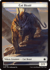 Cat Beast // Dragon (0017) Double-Sided Token [Foundations Tokens] | Deep Dive Games St. Marys