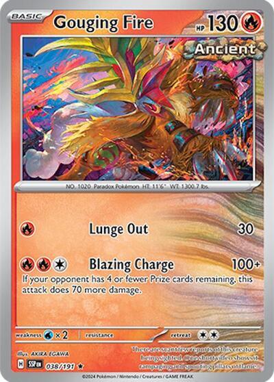 Gouging Fire (038/191) (Deck Exclusives) [Scarlet & Violet: Surging Sparks] | Deep Dive Games St. Marys