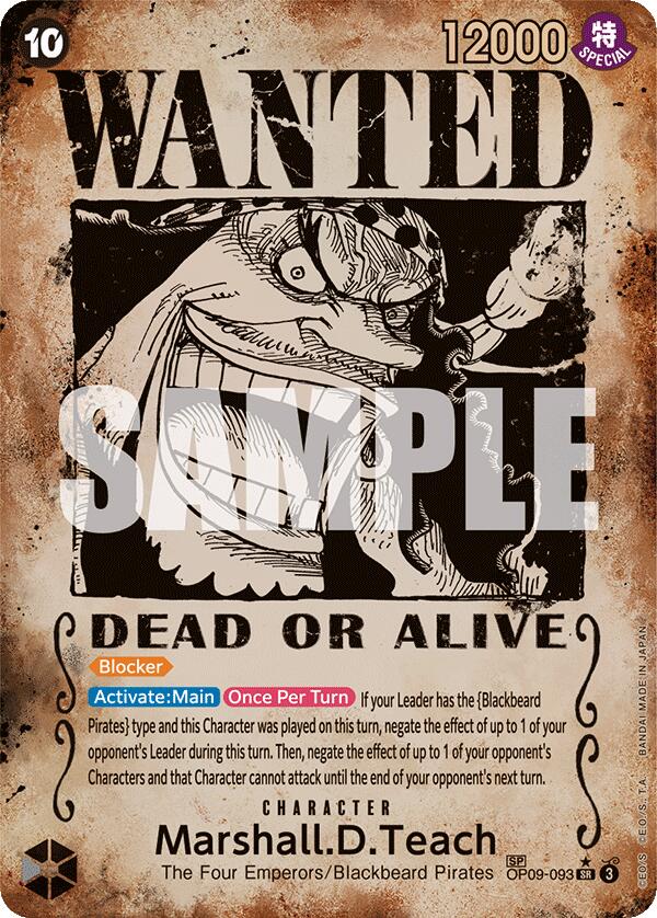 Marshall.D.Teach (Wanted Poster) [Emperors in the New World] | Deep Dive Games St. Marys