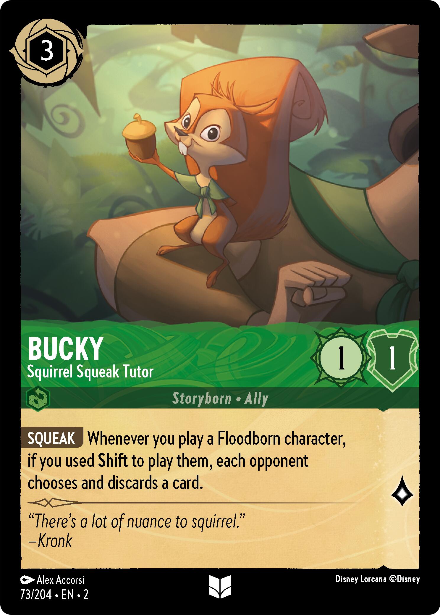Bucky - Squirrel Squeak Tutor (Errata Version) (73/204) [Rise of the Floodborn] | Deep Dive Games St. Marys