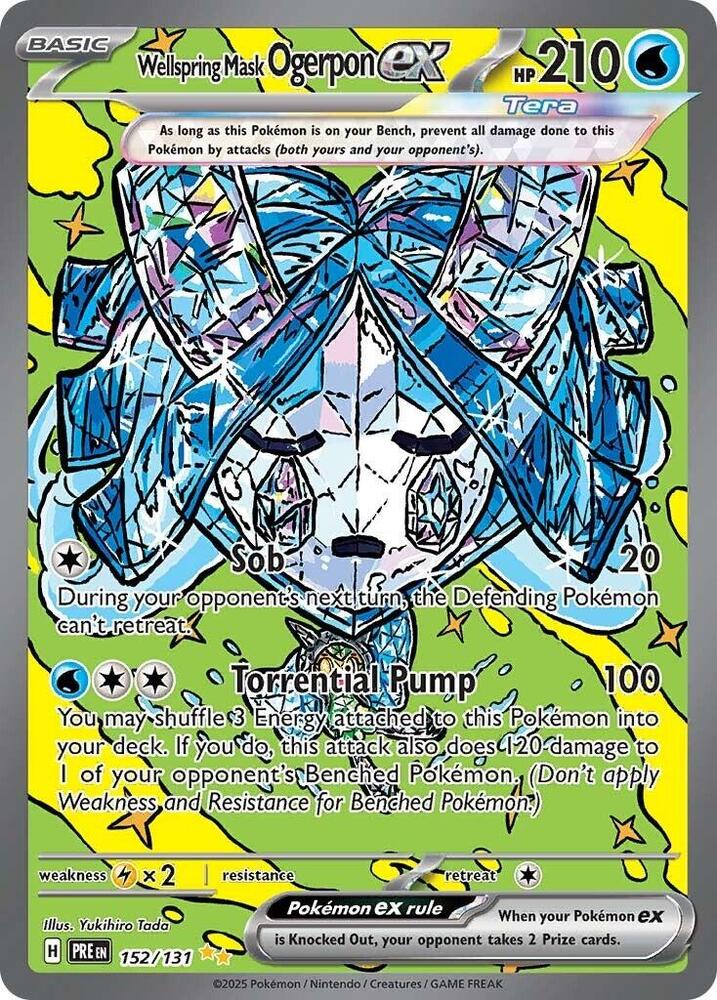 Wellspring Mask Ogerpon ex (152/131) [Scarlet & Violet: Prismatic Evolutions] | Deep Dive Games St. Marys