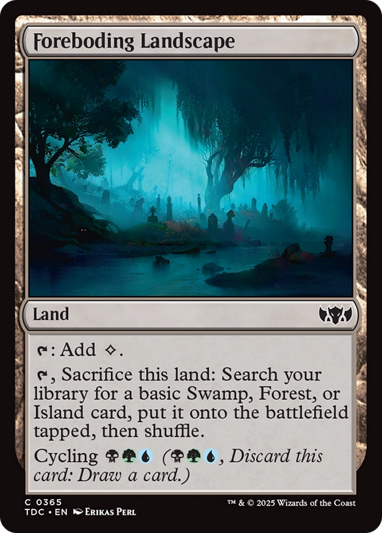 Foreboding Landscape [Tarkir: Dragonstorm Commander] | Deep Dive Games St. Marys