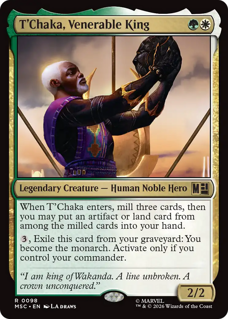 T'Chaka, Venerable King (Surge Foil) [Marvel Super Heroes Commander] | Deep Dive Games St. Marys