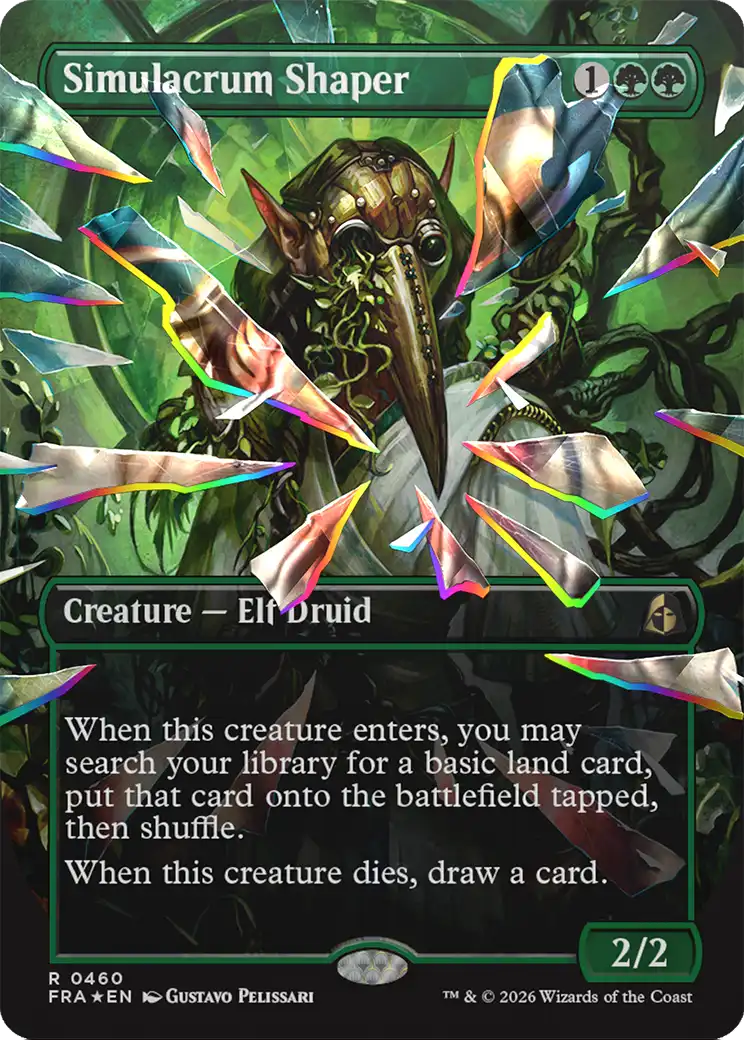 Simulacrum Shaper (Borderless) (Facet Foil) [Reality Fracture] | Deep Dive Games St. Marys