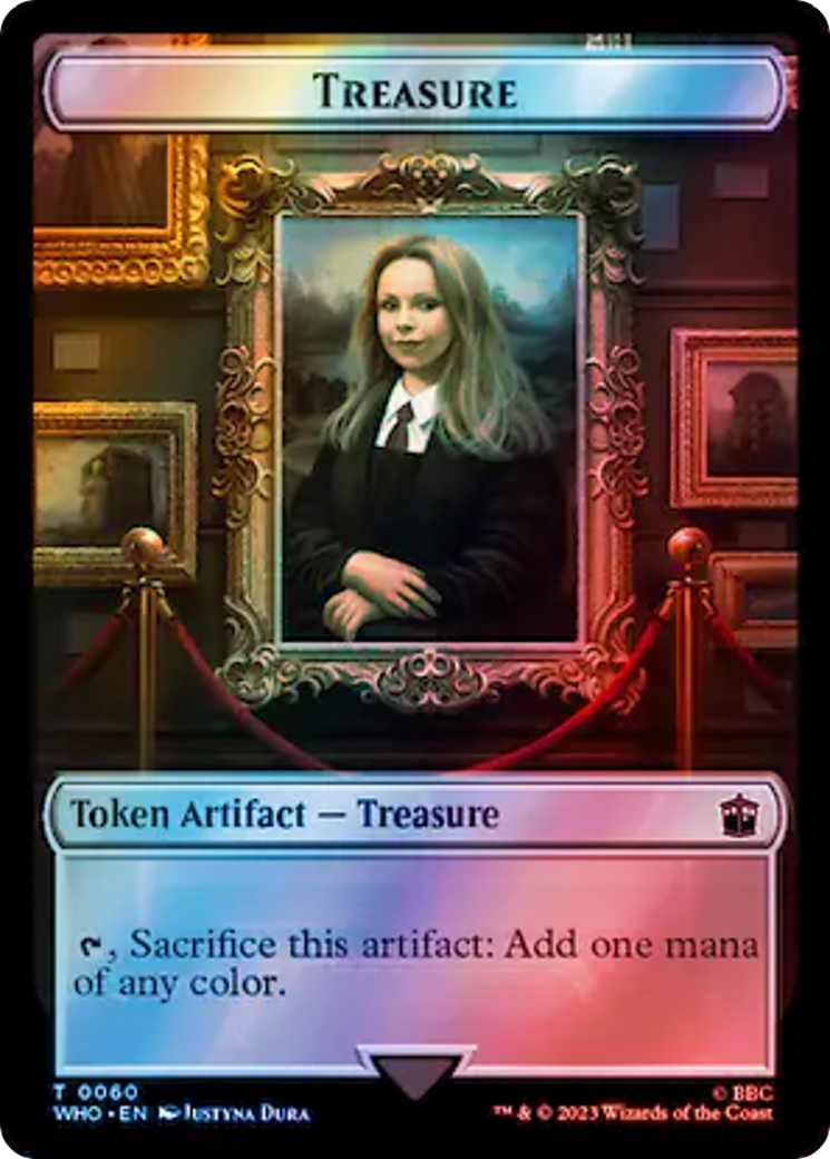 Soldier // Treasure (0060) Double-Sided Token (Surge Foil) [Doctor Who Tokens] | Deep Dive Games St. Marys
