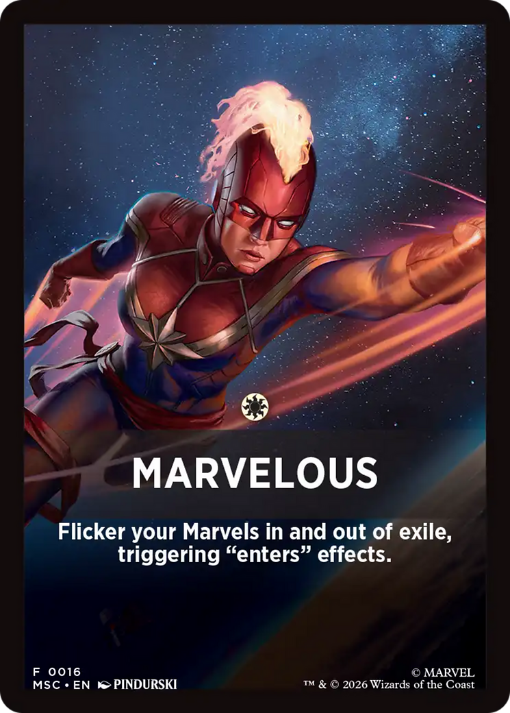 Marvelous Theme Card [Marvel Super Heroes Commander] | Deep Dive Games St. Marys