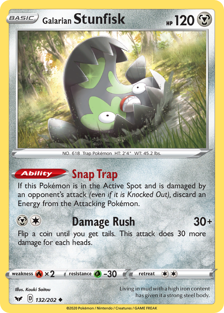 Galarian Stunfisk (132/202) [Sword & Shield: Base Set] | Deep Dive Games St. Marys
