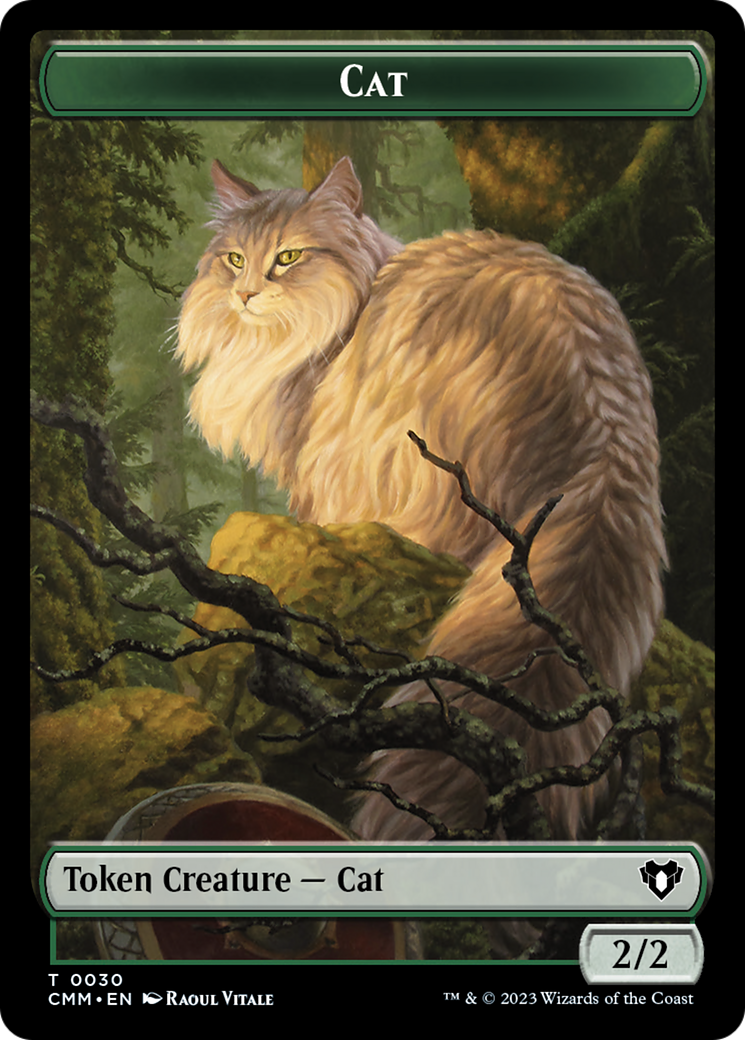 Cat Token (30) [Commander Masters Tokens] | Deep Dive Games St. Marys