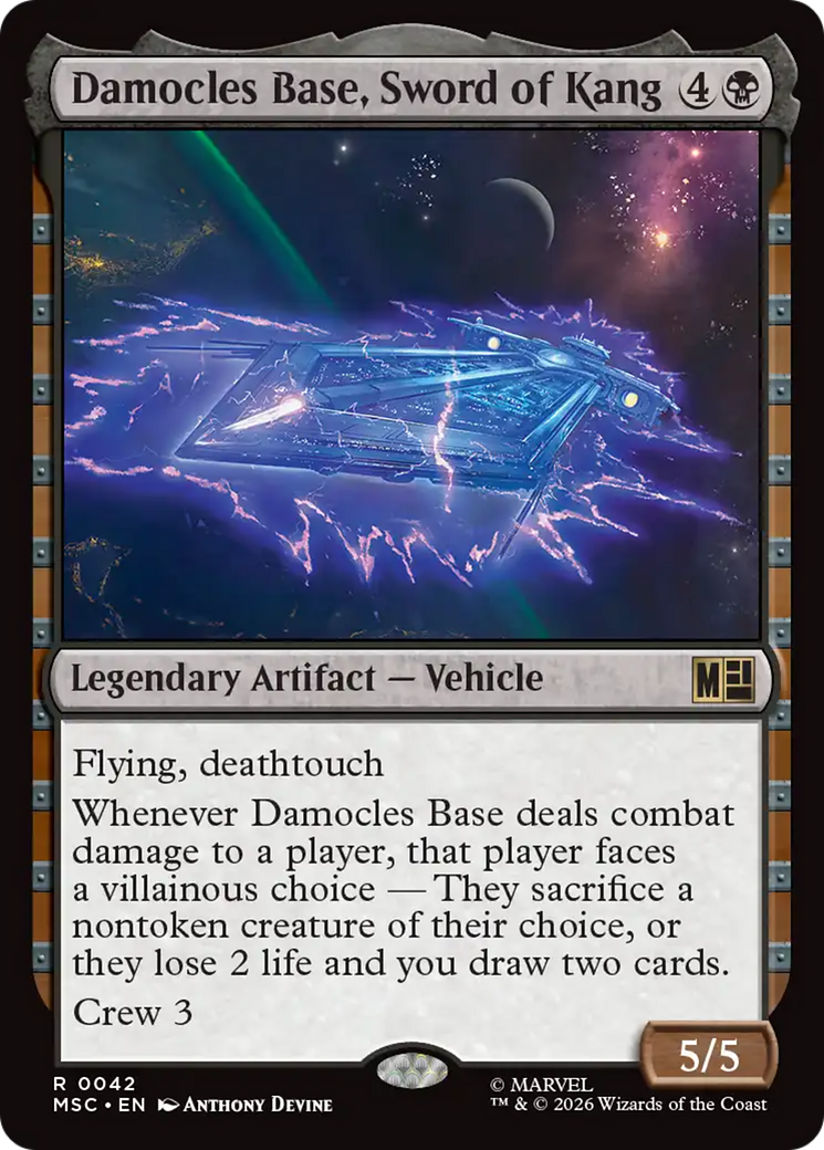 Damocles Base, Sword of Kang (Surge Foil) [Marvel Super Heroes Commander] | Deep Dive Games St. Marys