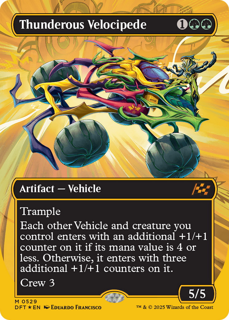Thunderous Velocipede (Borderless) (First-Place Foil) [Aetherdrift] | Deep Dive Games St. Marys