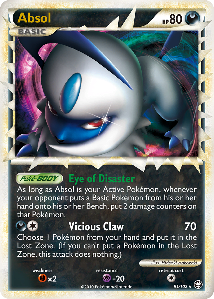 Absol (91/102) [HeartGold & SoulSilver: Triumphant] | Deep Dive Games St. Marys