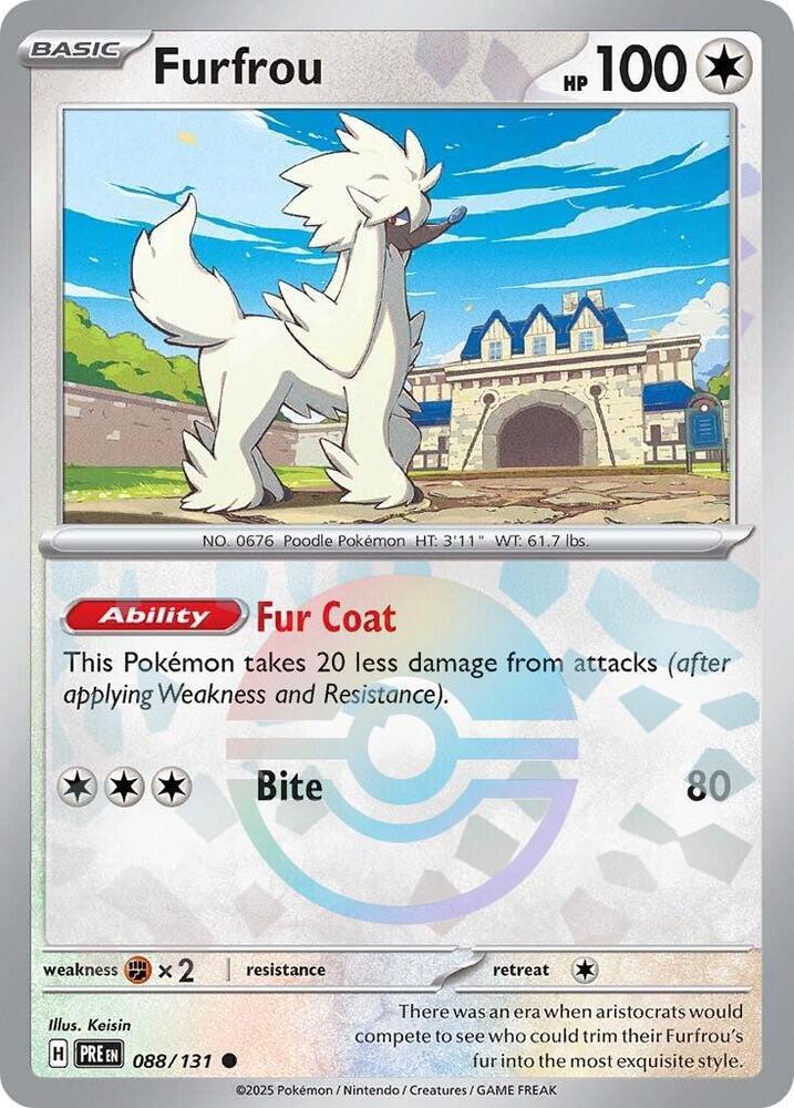 Furfrou (088/131) (Poke Ball Pattern) [Scarlet & Violet: Prismatic Evolutions] | Deep Dive Games St. Marys