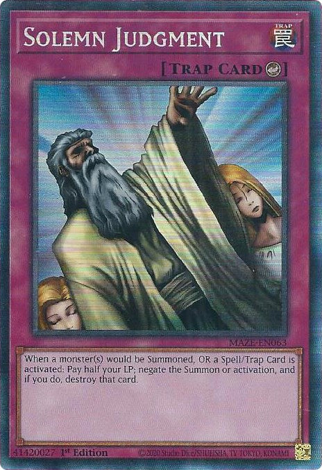 Solemn Judgment [MAZE-EN063] Collector's Rare | Deep Dive Games St. Marys