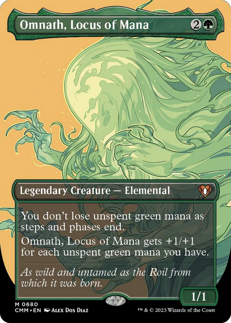 Omnath, Locus of Mana (Borderless Profile) [Commander Masters] | Deep Dive Games St. Marys