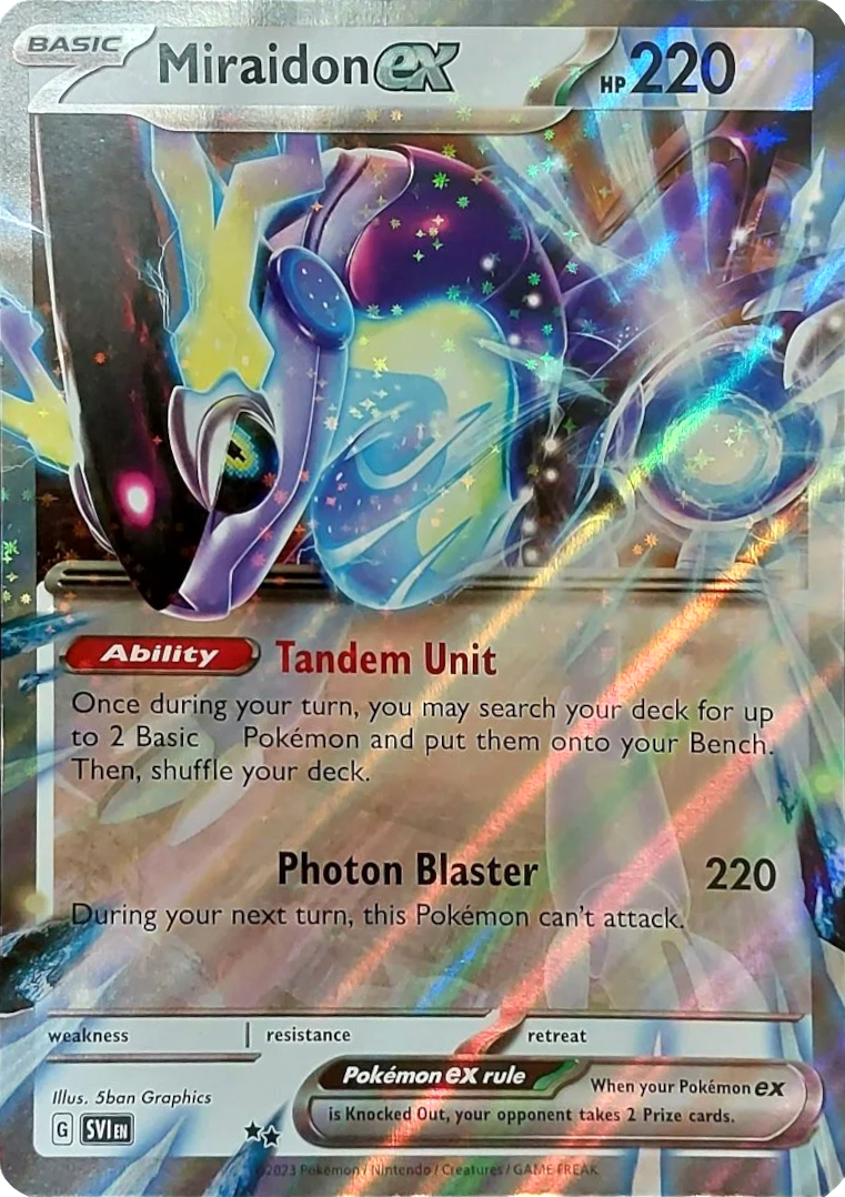 Miraidon ex (Unnumbered) (Jumbo Card) [Scarlet & Violet: Base Set] | Deep Dive Games St. Marys