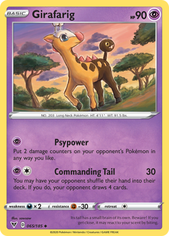 Girafarig (065/185) [Sword & Shield: Vivid Voltage] | Deep Dive Games St. Marys