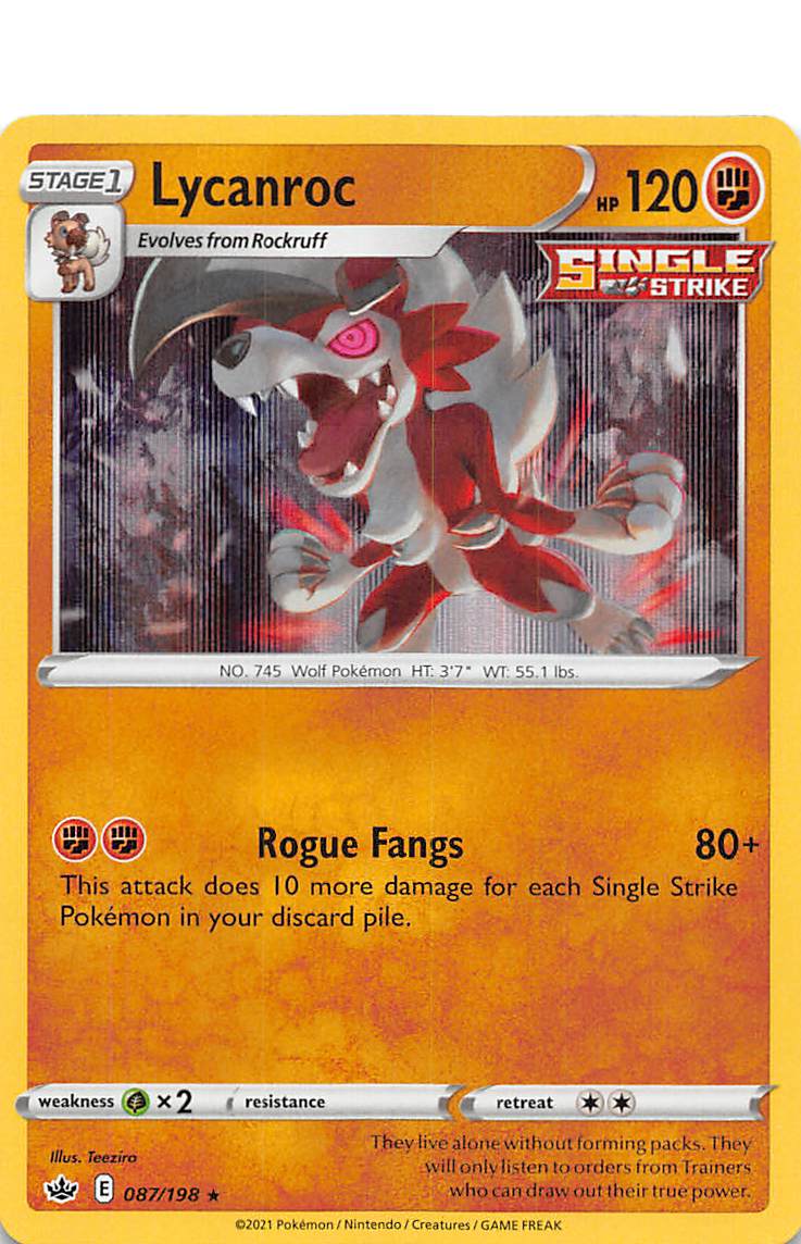 Lycanroc (087/198) [Sword & Shield: Chilling Reign] | Deep Dive Games St. Marys