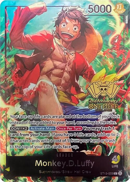 Monkey.D.Luffy (2nd Anniversary Tournament) [One Piece Promotion Cards] | Deep Dive Games St. Marys