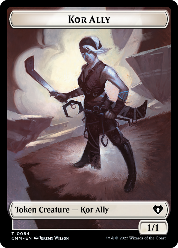 Dragon // Kor Ally Double-Sided Token [Commander Masters Tokens] | Deep Dive Games St. Marys