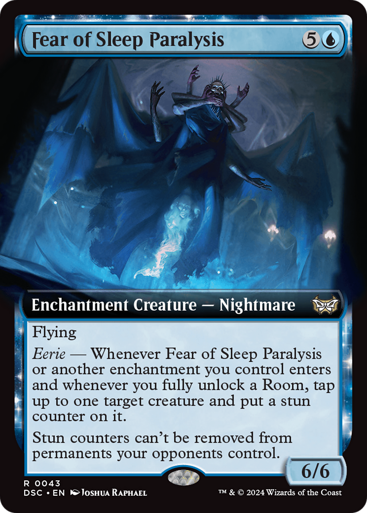 Fear of Sleep Paralysis (Extended Art) [Duskmourn: House of Horror Commander] | Deep Dive Games St. Marys