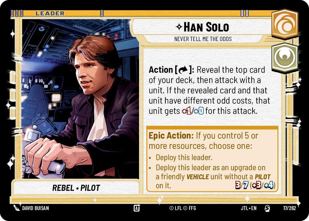 Han Solo - Never Tell Me the Odds (017/262) (017/257) [Jump to Lightspeed] | Deep Dive Games St. Marys