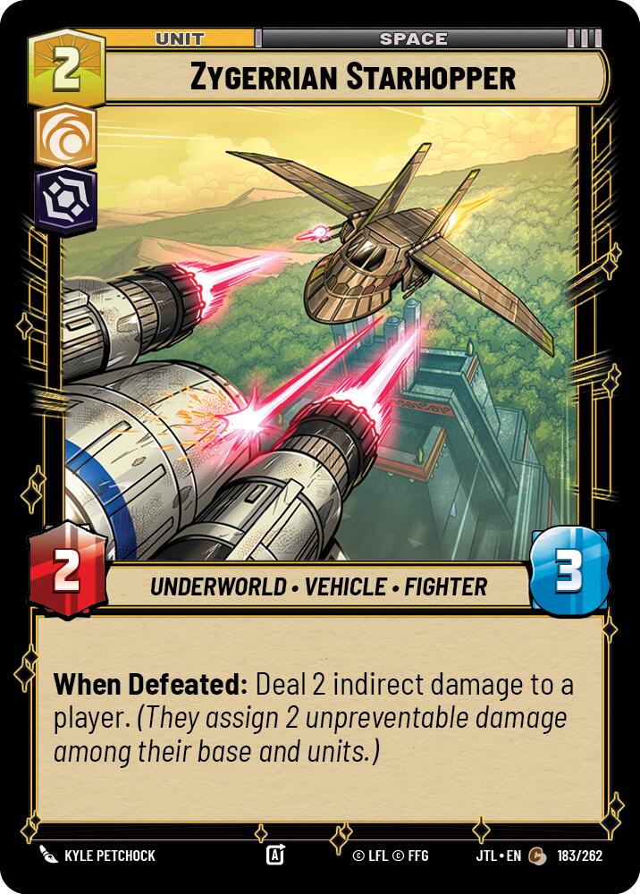 Zygerrian Starhopper (183/262) (183/257) [Jump to Lightspeed] | Deep Dive Games St. Marys