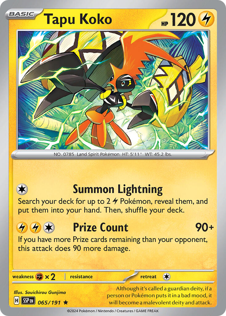 Tapu Koko (065/191) (Theme Deck Exclusive) [Scarlet & Violet: Surging Sparks] | Deep Dive Games St. Marys