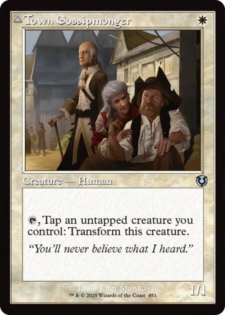 Town Gossipmonger // Incited Rabble (Retro Frame) [Innistrad Remastered] | Deep Dive Games St. Marys