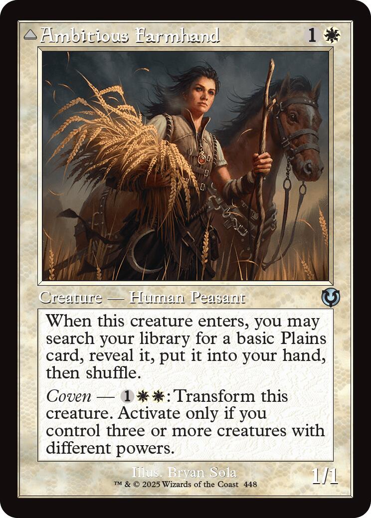 Ambitious Farmhand // Seasoned Cathar (Retro Frame) [Innistrad Remastered] | Deep Dive Games St. Marys