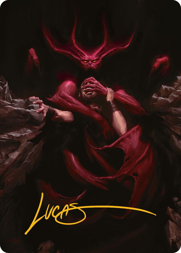 Infernal Grasp Art Card (Gold-Stamped Signature) [Innistrad Remastered Art Series] | Deep Dive Games St. Marys