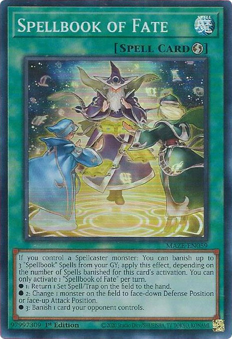 Spellbook of Fate [MAZE-EN059] Super Rare | Deep Dive Games St. Marys