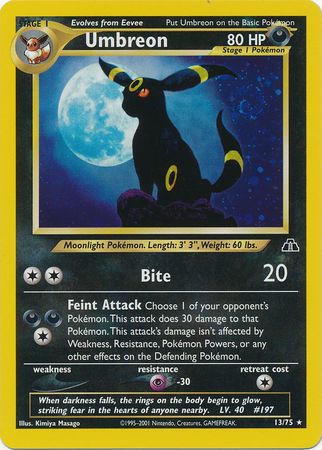 Umbreon (13/75) [Neo Discovery Unlimited] | Deep Dive Games St. Marys