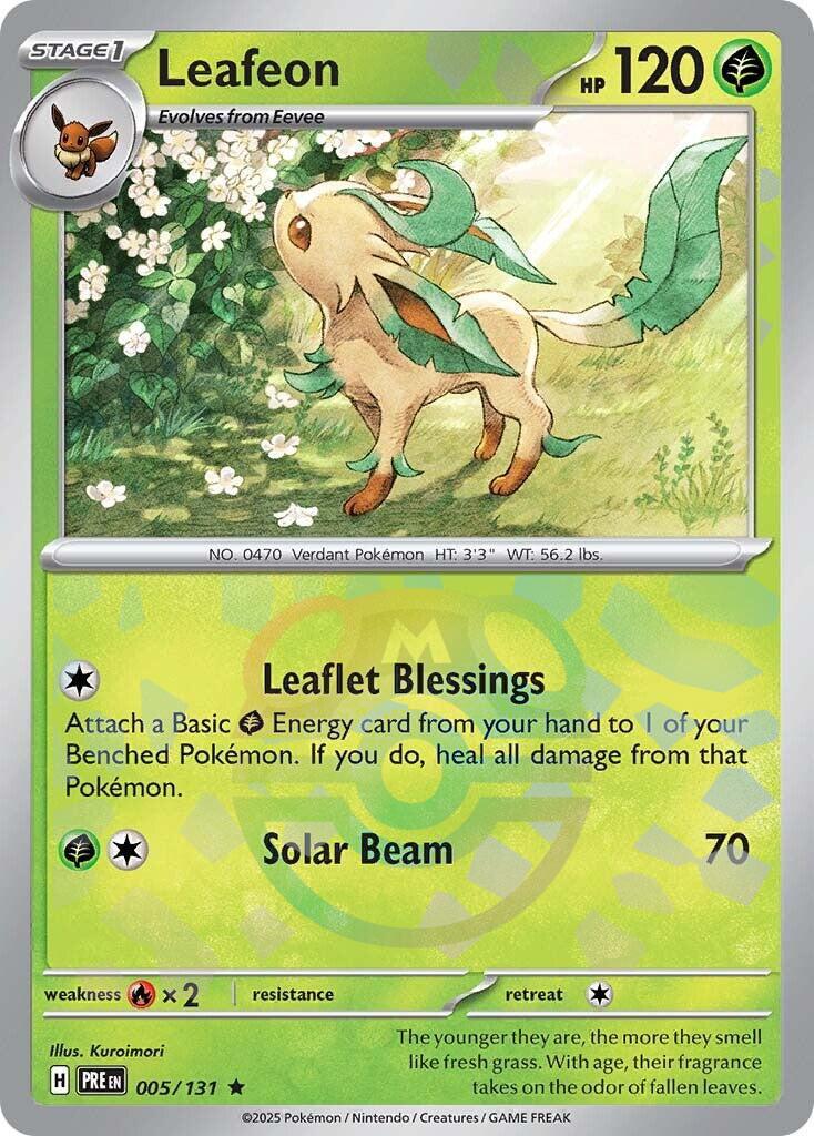 Leafeon (005/131) (Master Ball Pattern) [Scarlet & Violet: Prismatic Evolutions] | Deep Dive Games St. Marys