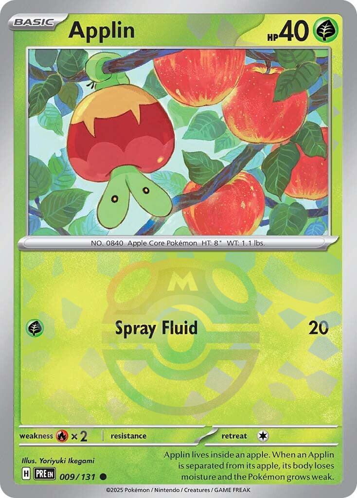 Applin (009/131) (Master Ball Pattern) [Scarlet & Violet: Prismatic Evolutions] | Deep Dive Games St. Marys