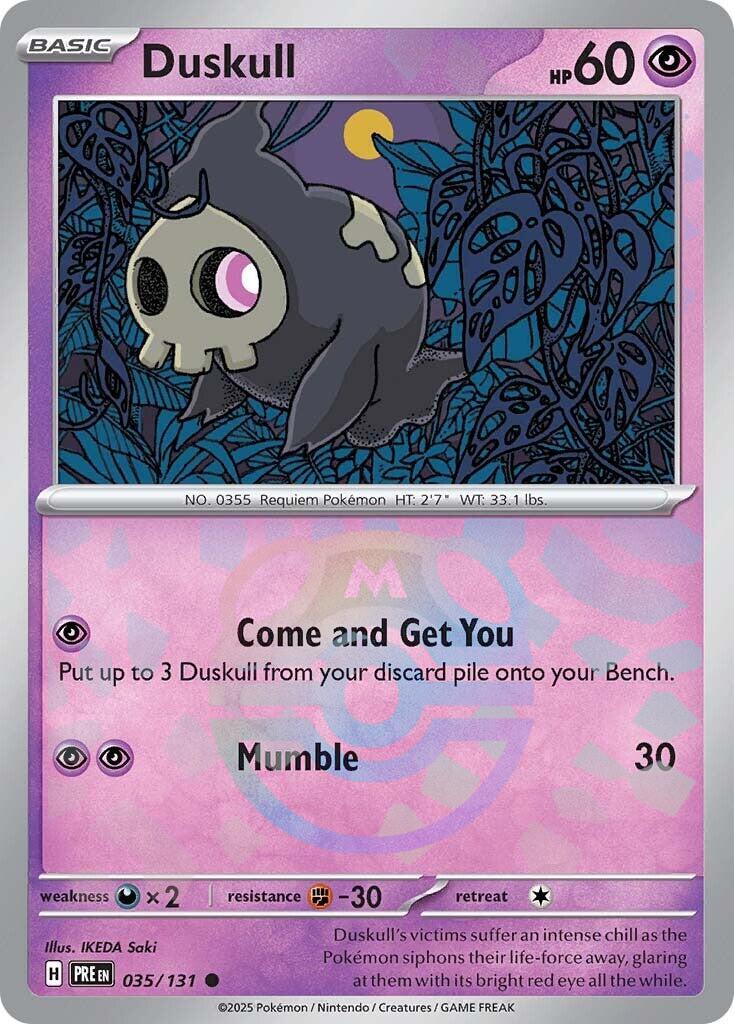 Duskull (035/131) (Master Ball Pattern) [Scarlet & Violet: Prismatic Evolutions] | Deep Dive Games St. Marys
