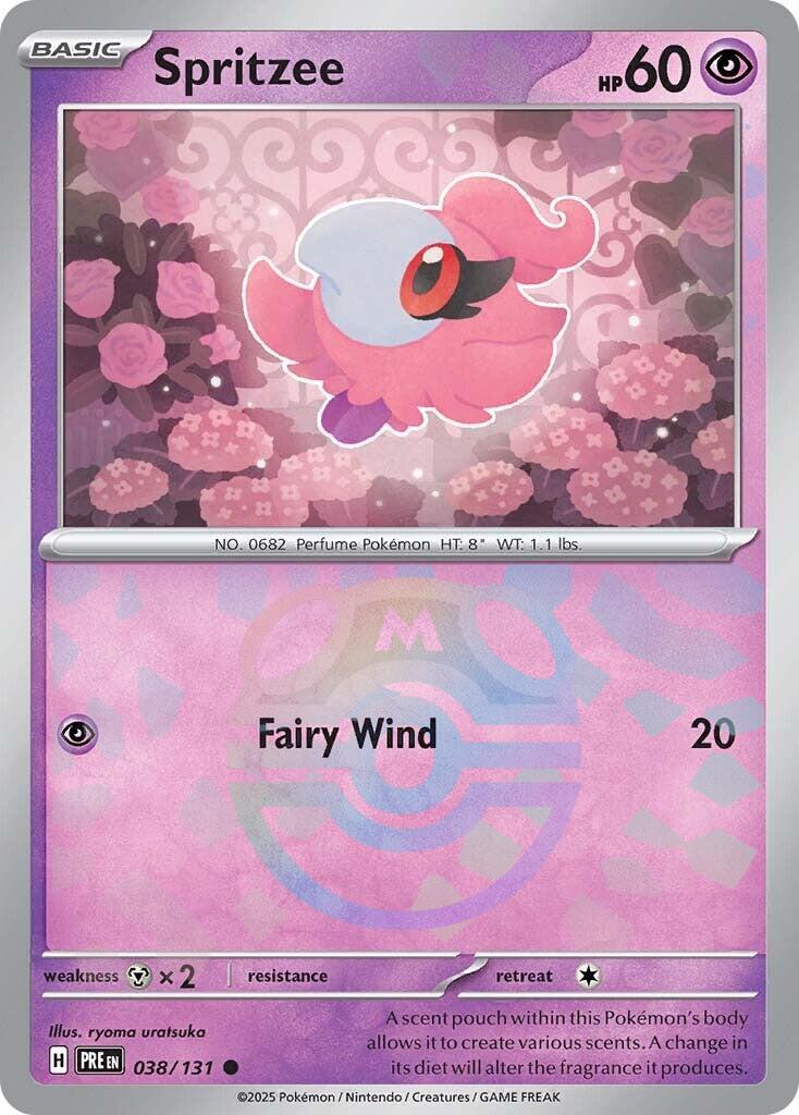 Spritzee (038/131) (Master Ball Pattern) [Scarlet & Violet: Prismatic Evolutions] | Deep Dive Games St. Marys