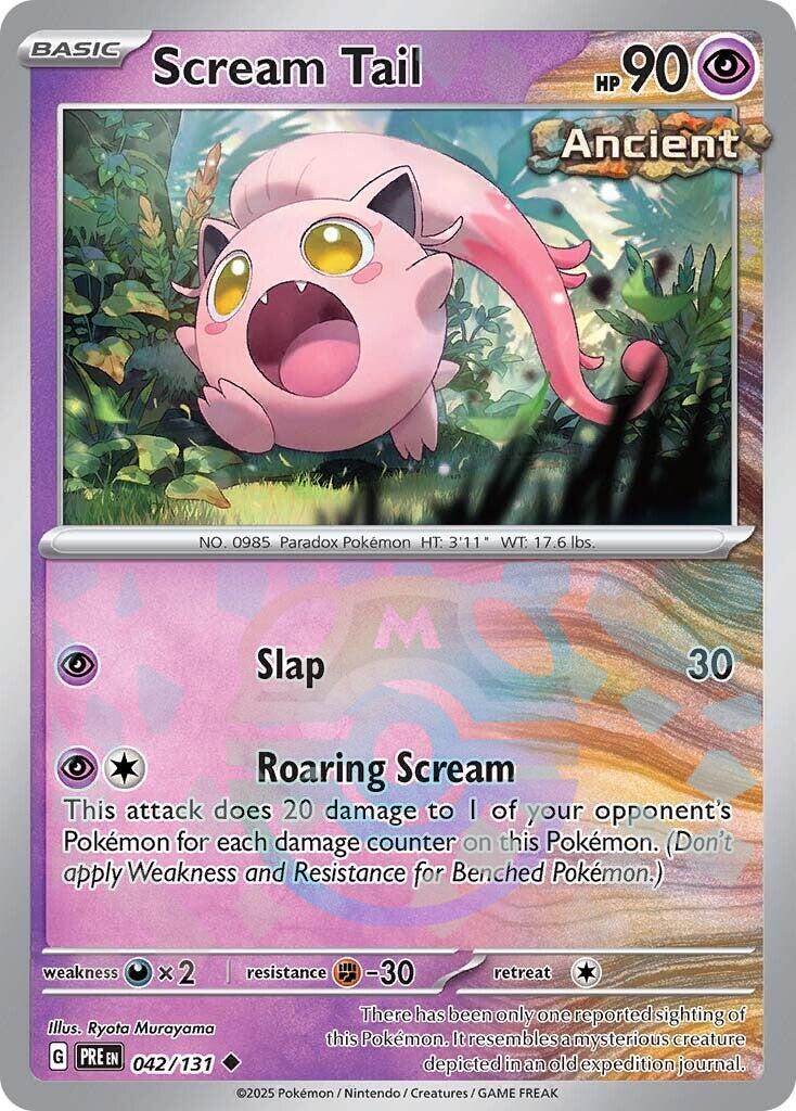 Scream Tail (042/131) (Master Ball Pattern) [Scarlet & Violet: Prismatic Evolutions] | Deep Dive Games St. Marys
