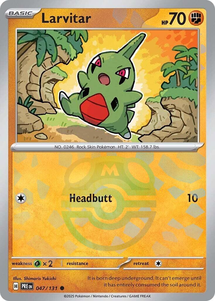 Larvitar (047/131) (Master Ball Pattern) [Scarlet & Violet: Prismatic Evolutions] | Deep Dive Games St. Marys