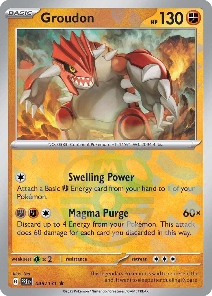 Groudon (049/131) (Master Ball Pattern) [Scarlet & Violet: Prismatic Evolutions] | Deep Dive Games St. Marys