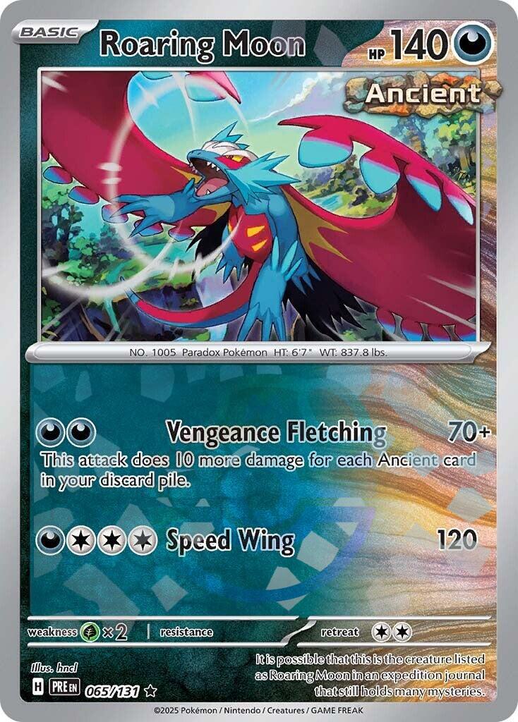 Roaring Moon (065/131) (Master Ball Pattern) [Scarlet & Violet: Prismatic Evolutions] | Deep Dive Games St. Marys