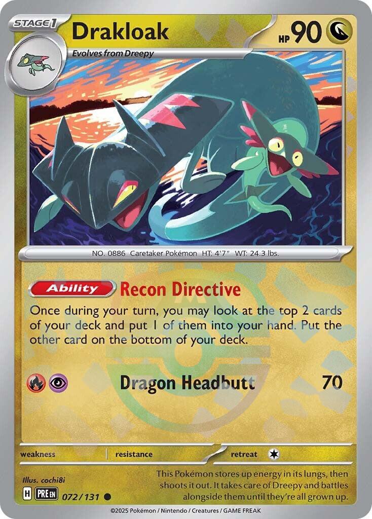 Drakloak (072/131) (Master Ball Pattern) [Scarlet & Violet: Prismatic Evolutions] | Deep Dive Games St. Marys