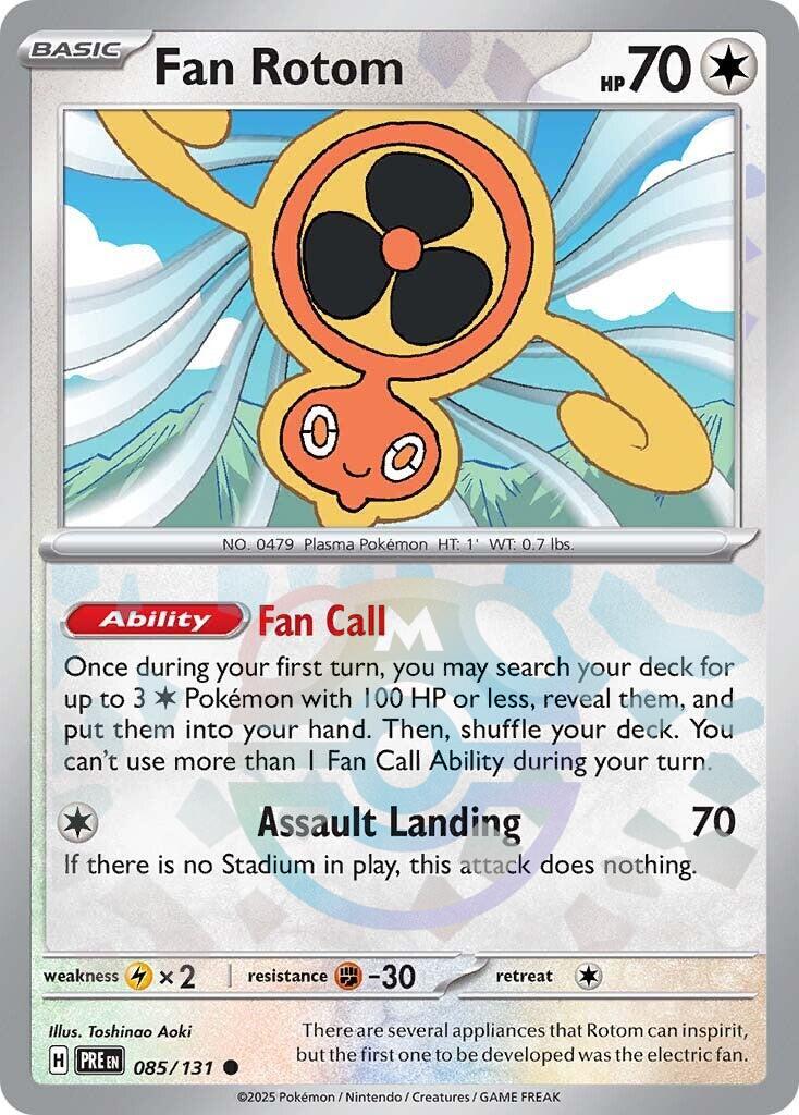 Fan Rotom (085/131) (Master Ball Pattern) [Scarlet & Violet: Prismatic Evolutions] | Deep Dive Games St. Marys
