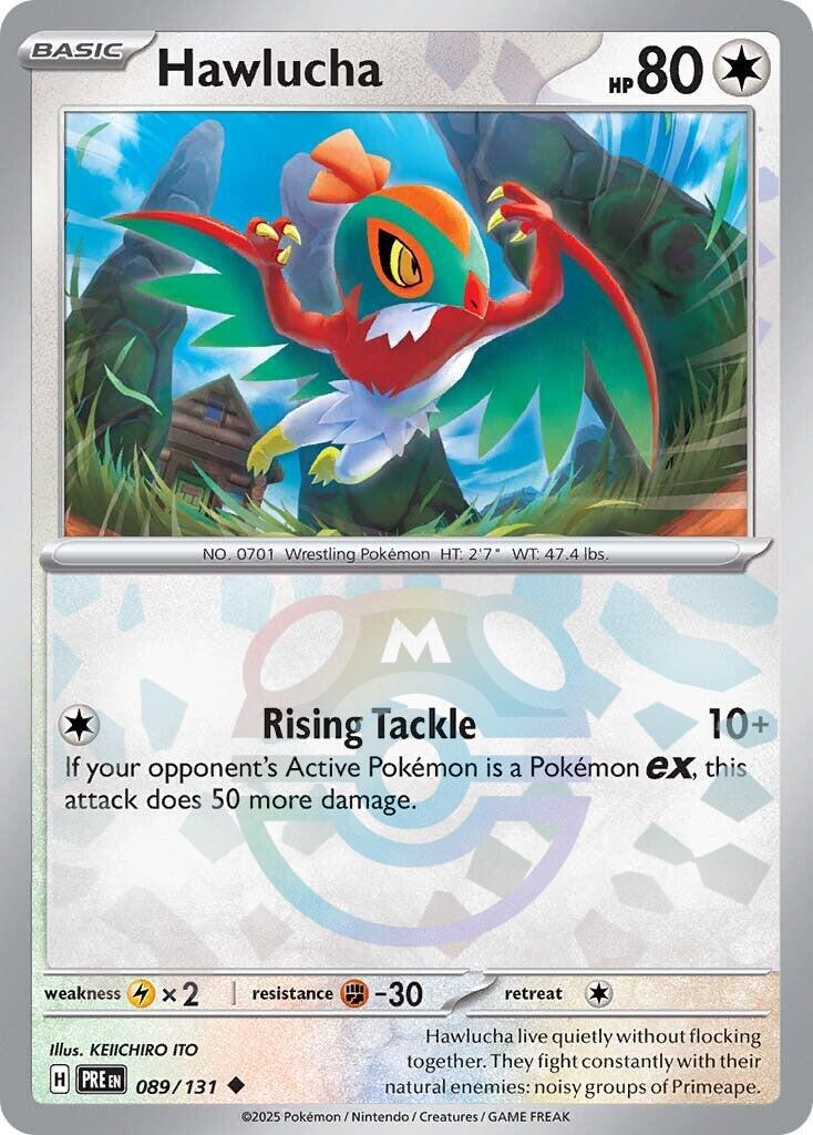 Hawlucha (089/131) (Master Ball Pattern) [Scarlet & Violet: Prismatic Evolutions] | Deep Dive Games St. Marys