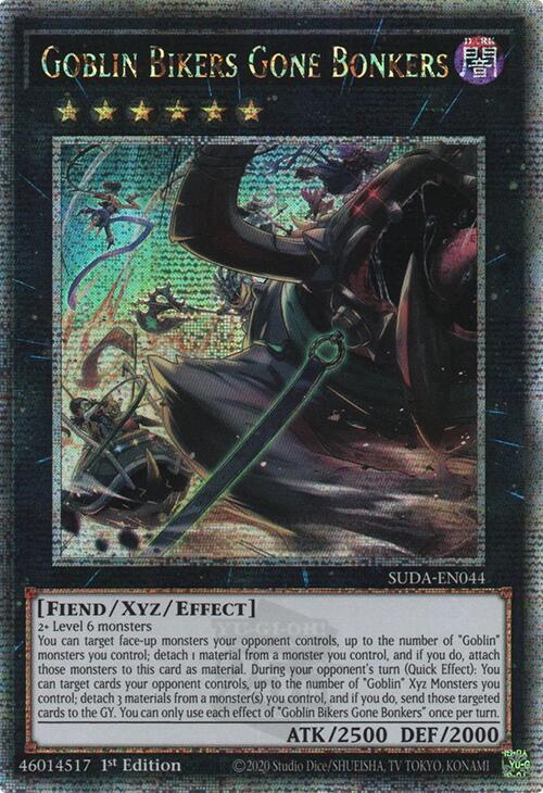 Goblin Bikers Gone Bonkers (Quarter Century Secret Rare) [SUDA-EN044] Quarter Century Secret Rare | Deep Dive Games St. Marys