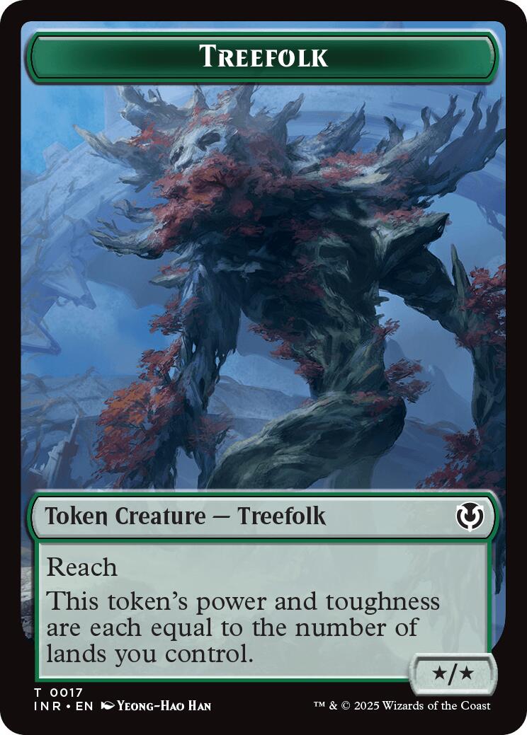 Treefolk // Emblem - Wrenn and Seven Double-Sided Token [Innistrad Remastered Tokens] | Deep Dive Games St. Marys