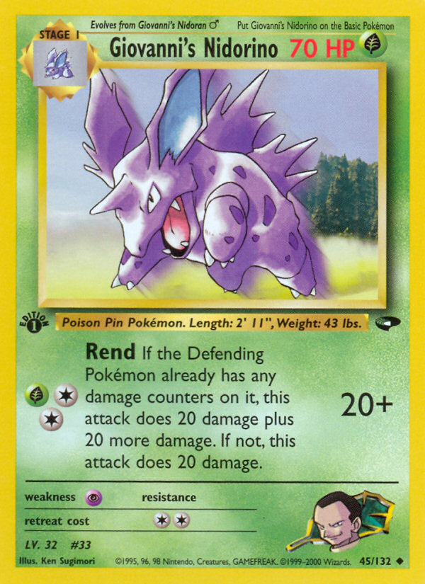 Giovanni's Nidorino (45/132) [Gym Challenge 1st Edition] | Deep Dive Games St. Marys